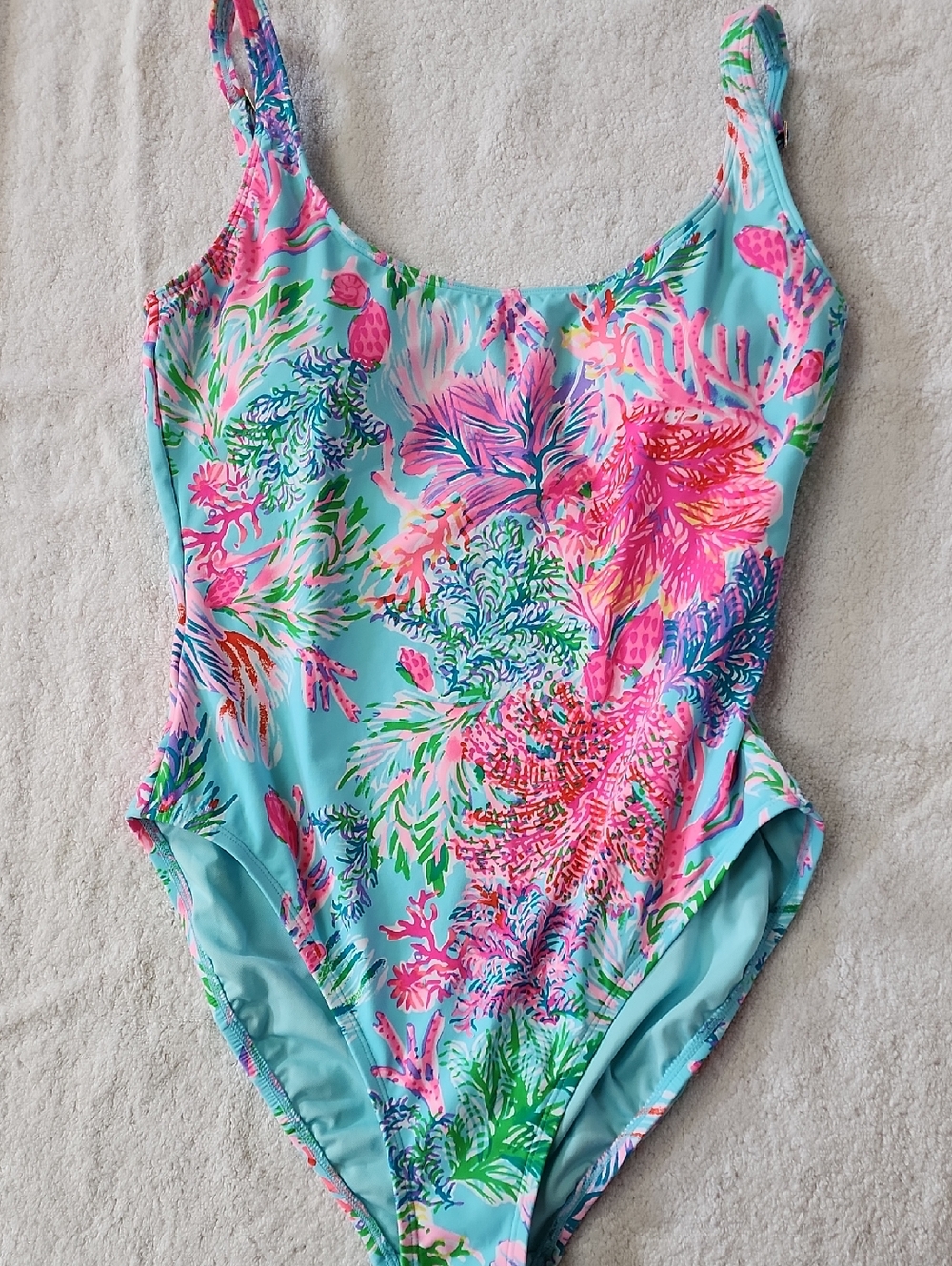 Lilly Pulitzer Women' Sea Coral One-Piece Swimsuit Size 10 Preowned